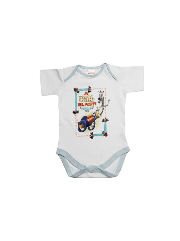 Madagascar3 Infant Boys White Snapsuit Romper