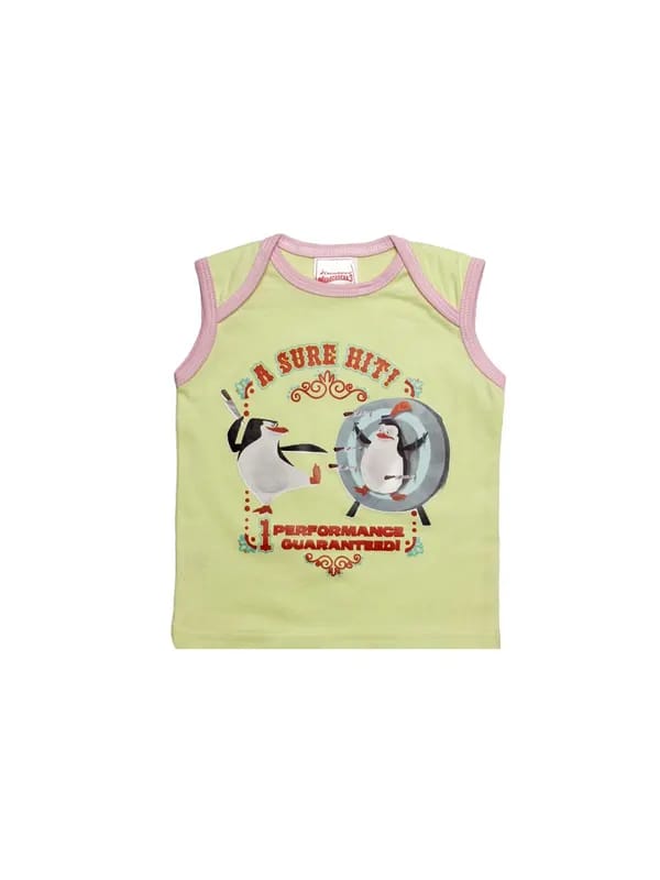 Madagascar3 Girls Green Innerwear Vest