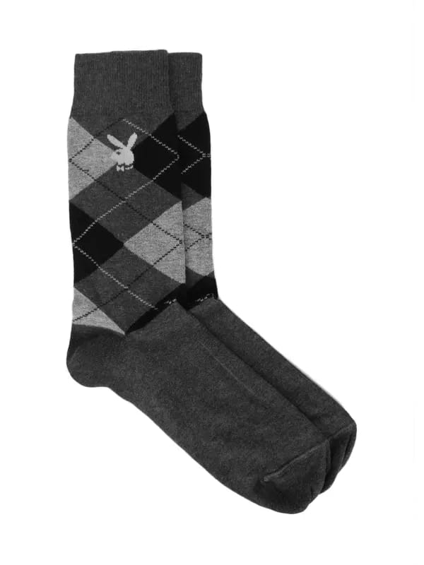 Playboy Men Charcoal Socks