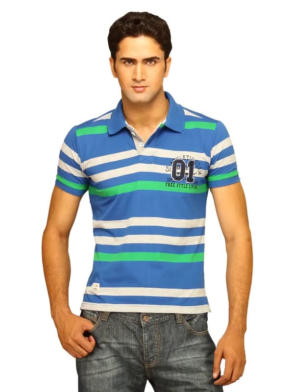 Status Quo Men's Blue Polo T-shirt