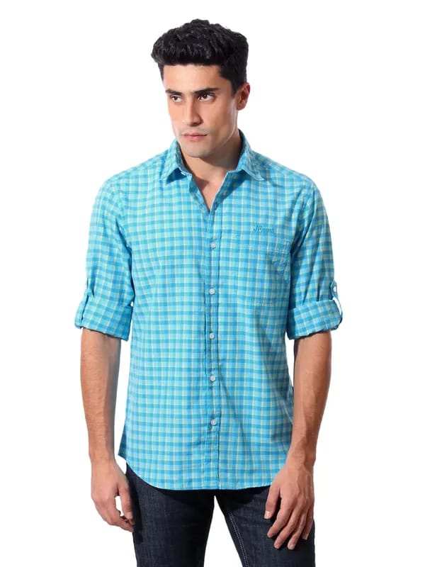 John Players Men Soft Check Shirt