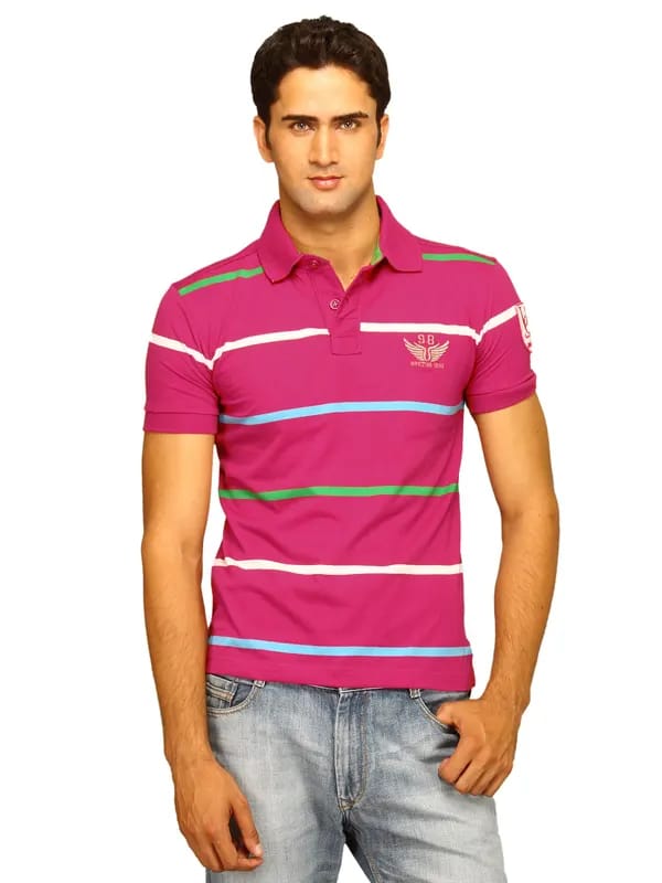Status Quo Men's Fushia Polo T-shirt