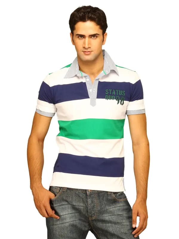 Status Quo Men's Green Polo T-shirt