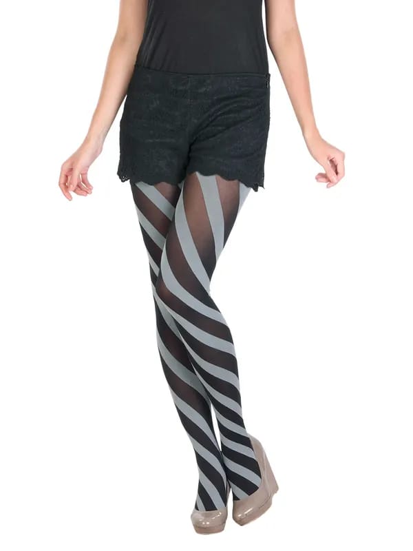 Happy Socks Women Black & Grey Tights