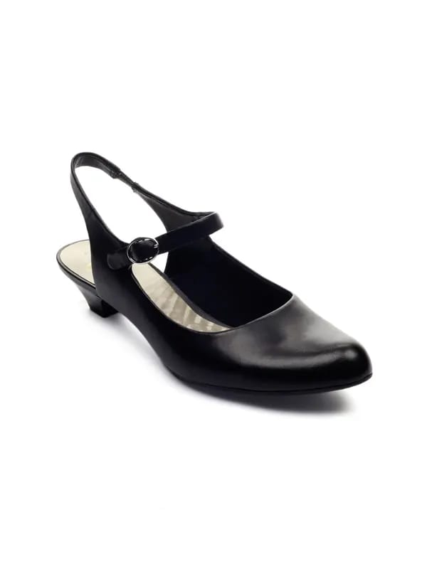 Clarks Women Chart Leather Black Formal Shoes