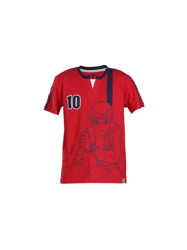 Ben 10 Boys Red Printed T-shirt