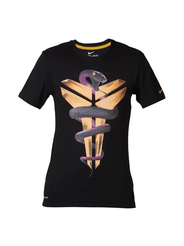 Nike Men Printed Mamba Black T-shirt