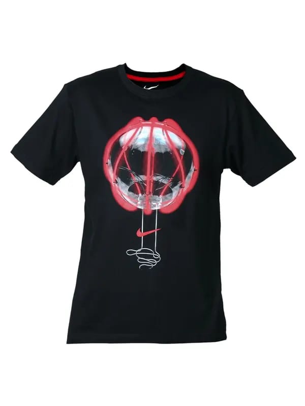 Nike Men Printed Black T-shirt
