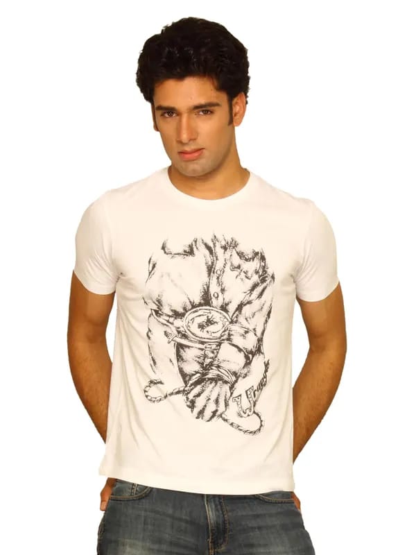Wrangler Men's Rodeo Sketch White T-shirt