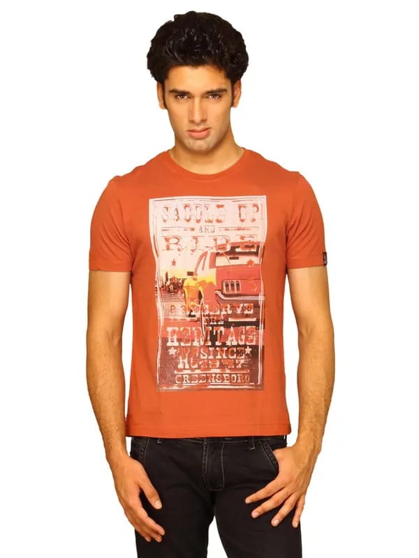 Wrangler Men's Saddle Up Rust T-shirt