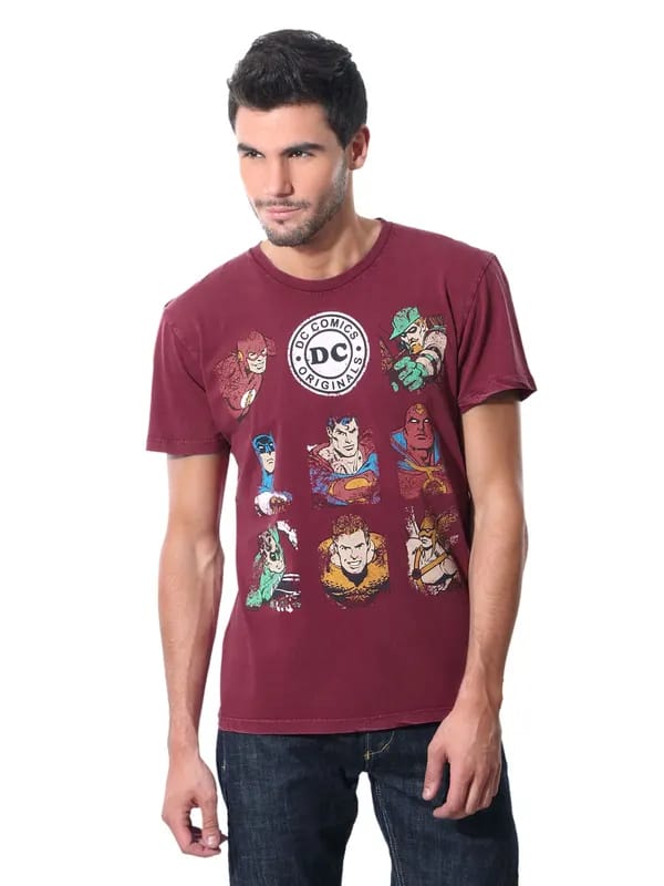 DC Comics Men Crew Red T-shirt