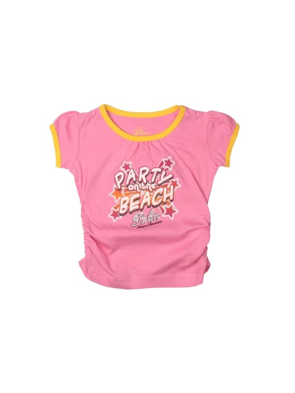 Gini and Jony Girls Printed Pink Top