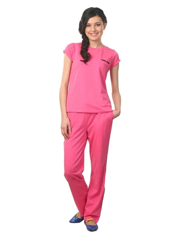 Femella Women Pink Nightdress