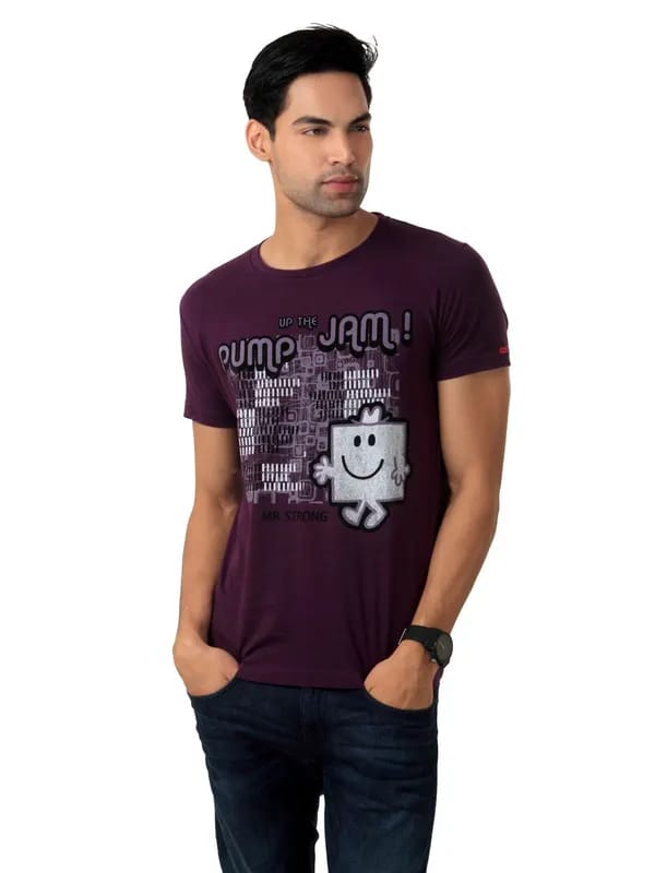 Mr. Men Men Purple T-shirt