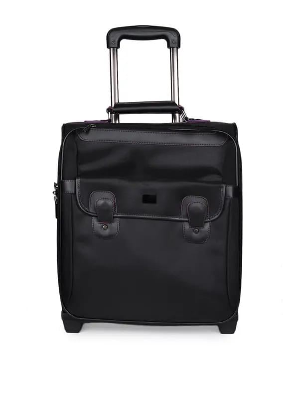 Peter England Unisex Black One Dayer Black Trolley Bag