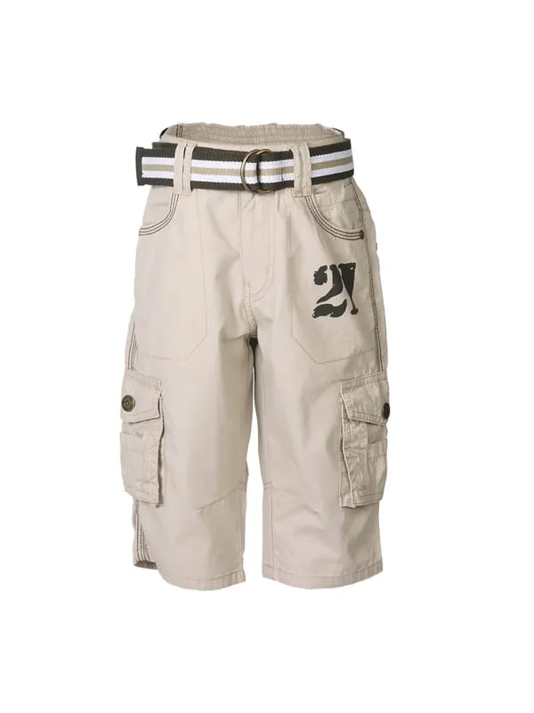 Gini Jony Boys Beige Shorts
