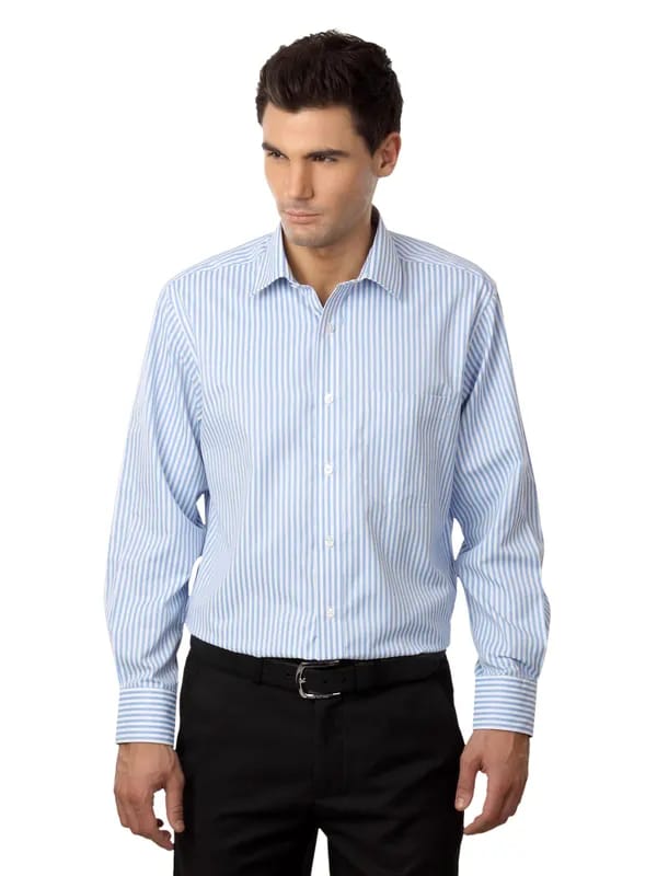 Peter England Men Blue Formal Shirt
