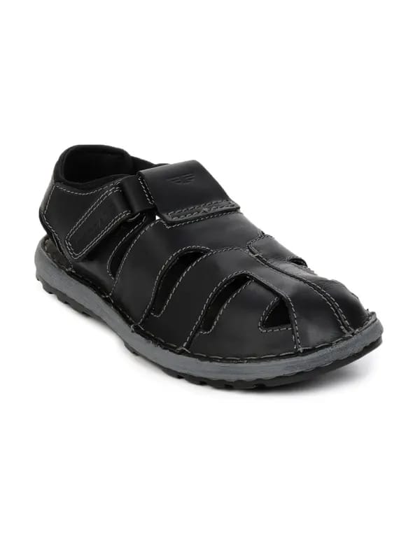 Red Tape Men Black Sandals
