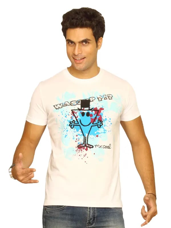 Mr.Men Men's Wassup White T-shirt