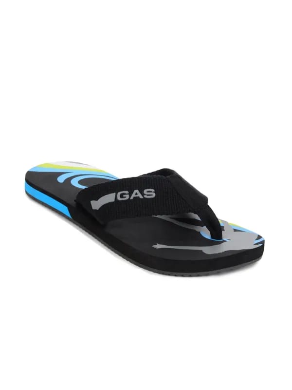 Gas Men Lagoon Black Flip Flops