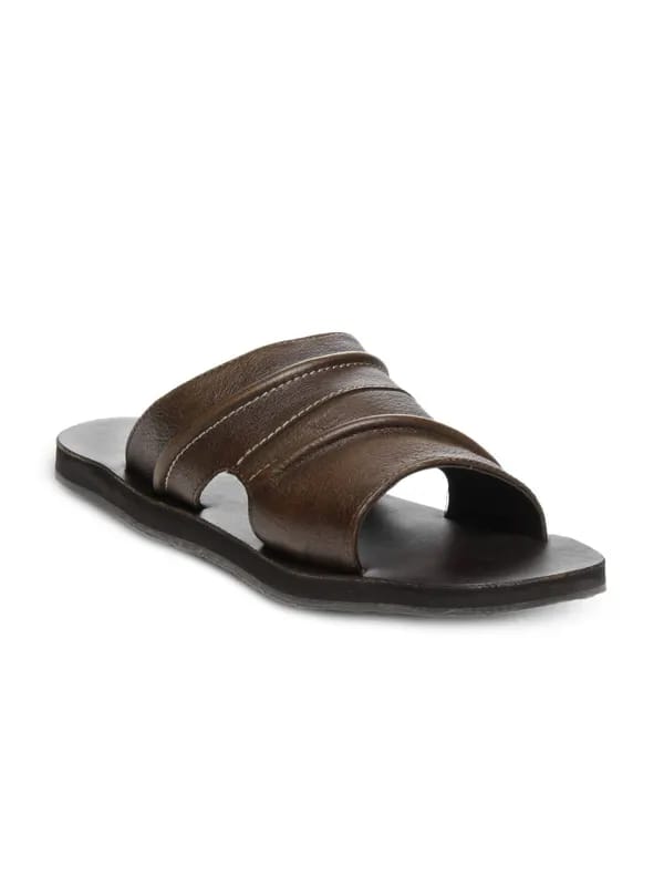 GAS Men Brown Deeply Sandals