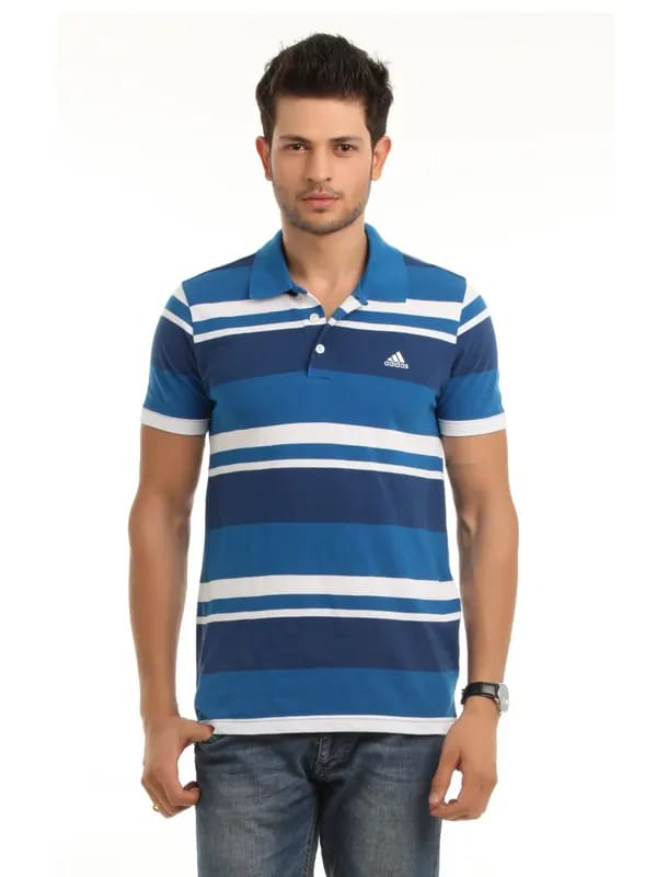 ADIDAS Men Blue T-shirt