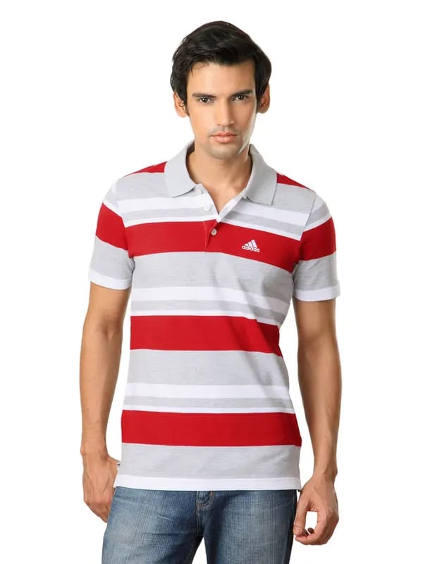 ADIDAS Men Grey T-shirt