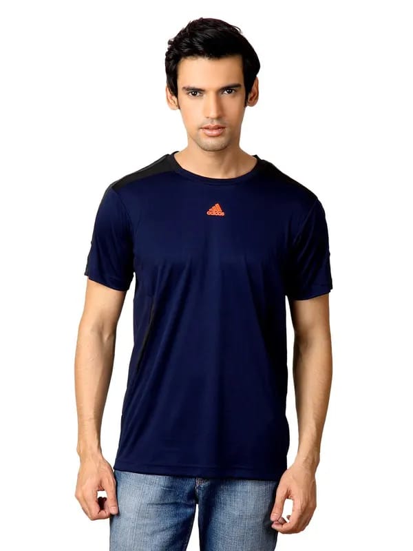 ADIDAS Men Navy Blue T-shirt