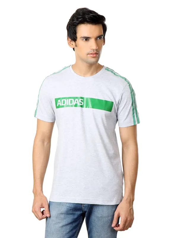 ADIDAS Men Grey T-shirt