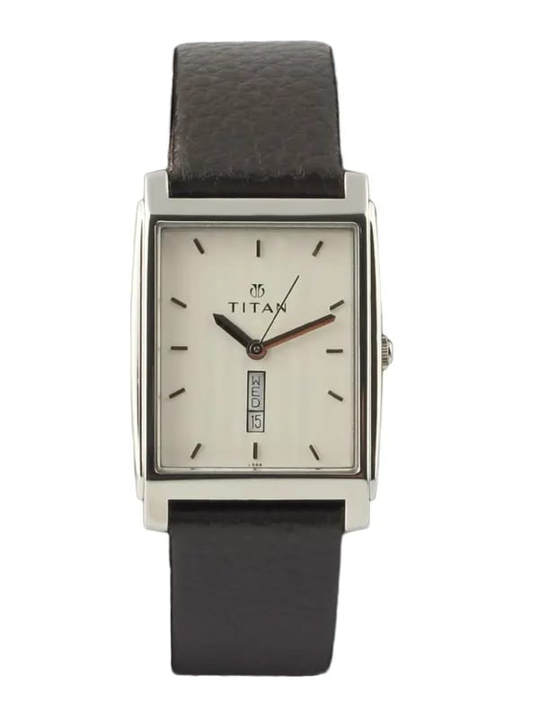 Titan Men White Dial Watch