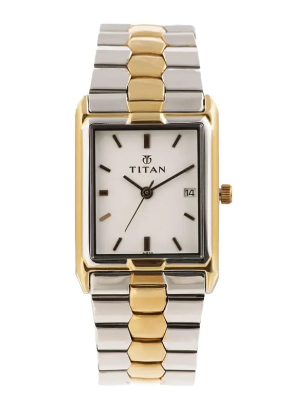 Titan Men White Dial Watch