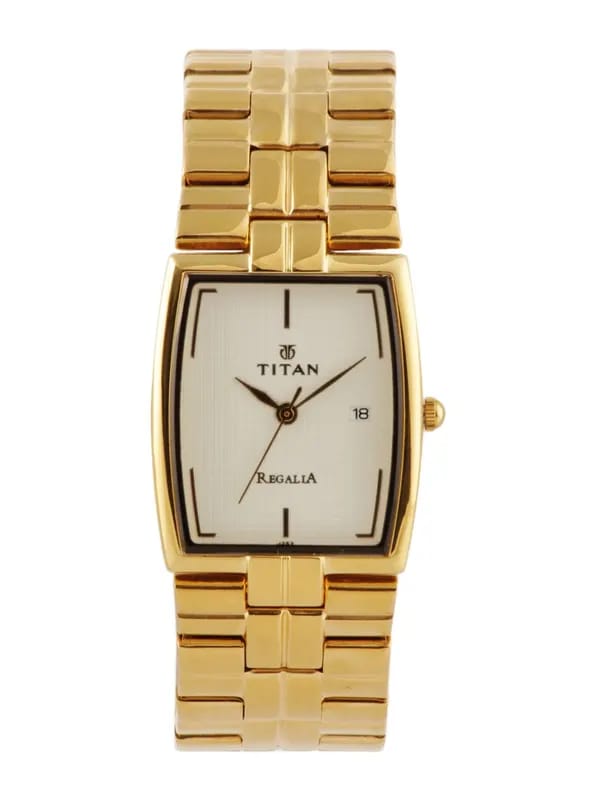 Titan Men White Dial Watch