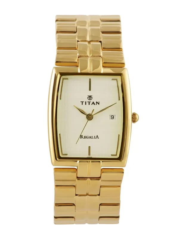 Titan Men Cream Dial Watch