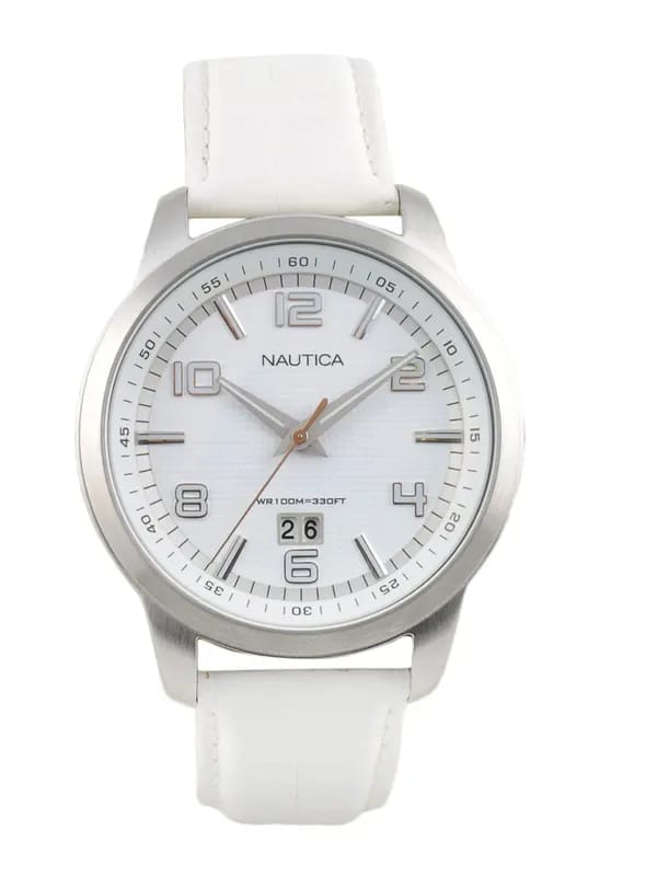 Nautica Men White Dial Watch