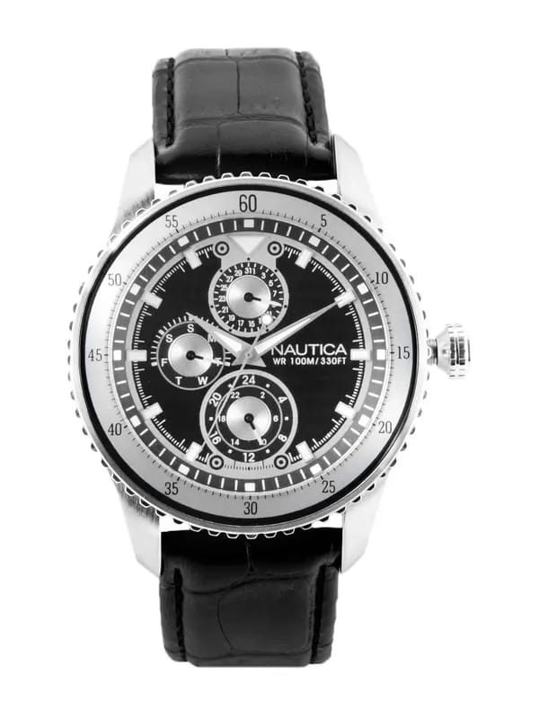 Nautica Men Black Dial Chronograph Watch