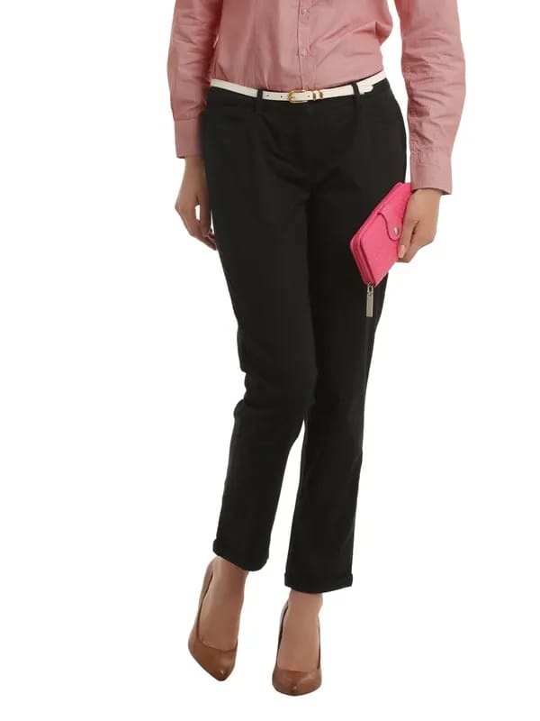 Allen Solly Woman Black Trousers