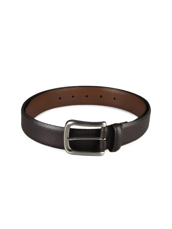 Basics Men Brown Leather Belt