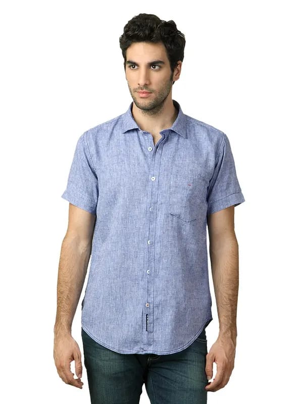 Basics Men Blue Shirt