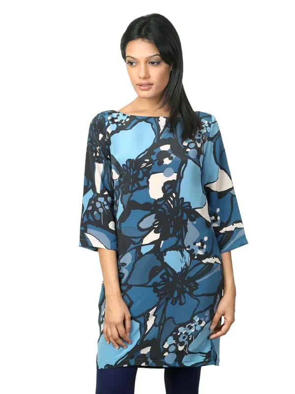 Remanika Women Printed Blue Tunic