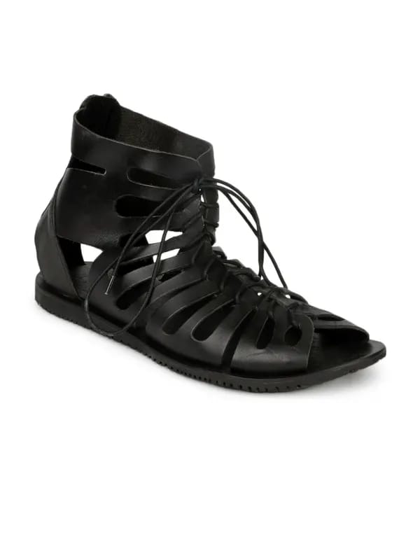 Estd. 1977 Men Black Sandals