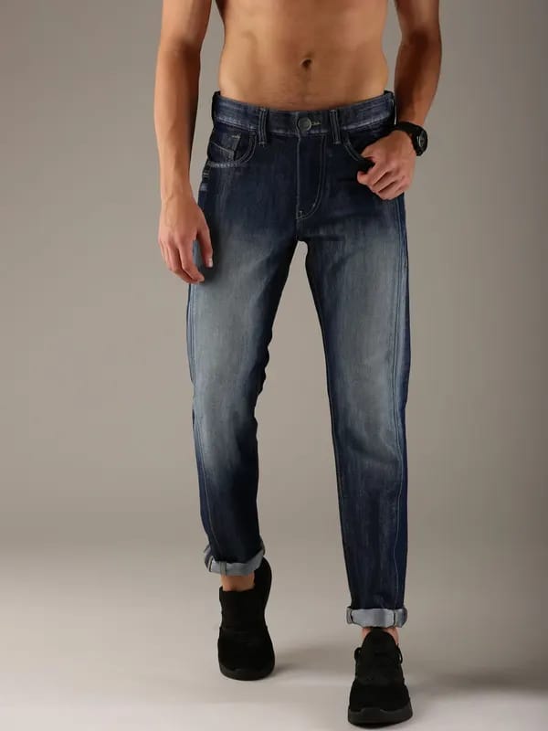 Flying Machine Men Blue Slim Fit Mid-Rise Clean Look Jeans