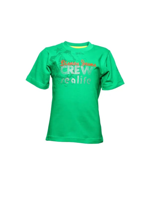 Disney Kids Boy's Green Crew Sea Life Sialing Kidswear