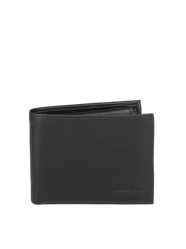 American Tourister Men Black Coin Passcase Wallet