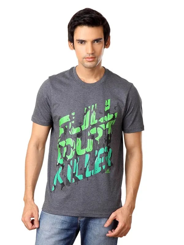 ADIDAS Men Grey T-shirt