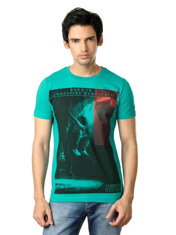 Status Quo Men Green T-shirt