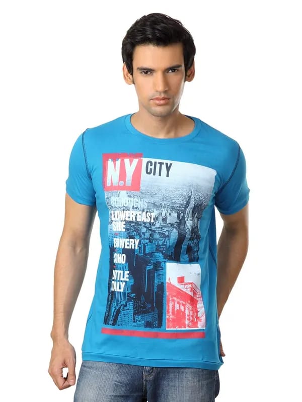 Status Quo Men Blue T-shirt