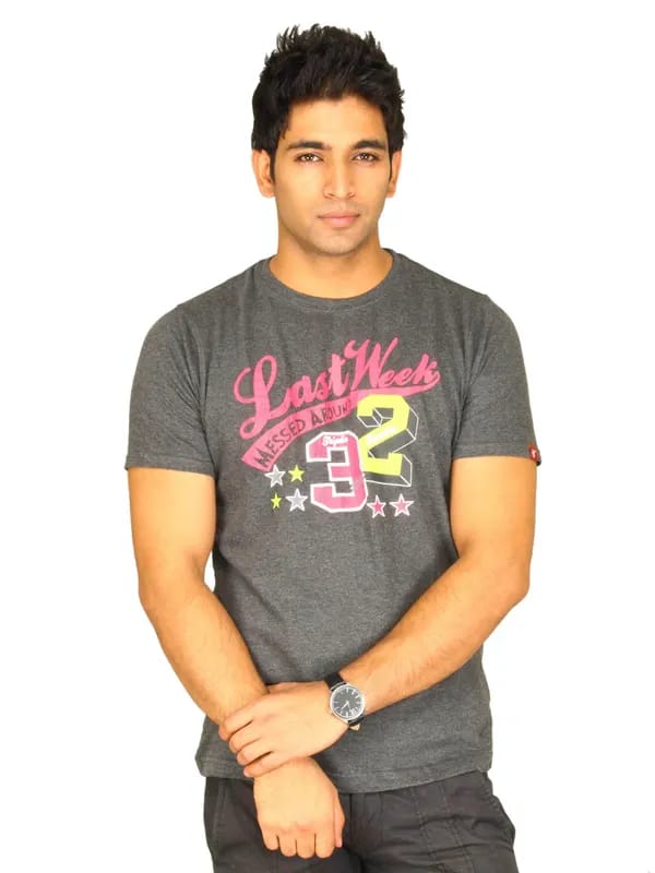 Probase Men's Last Week Grey T-shirt