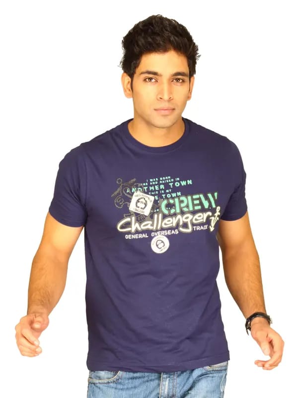Probase Men's Crack Print Challenger Purple Tshirt