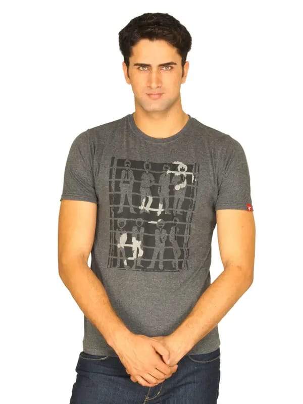 Probase Men's Musical Figures Grey T-shirt