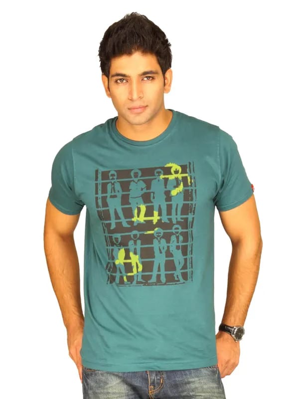 Probase Men's Musical figures Green T-shirt